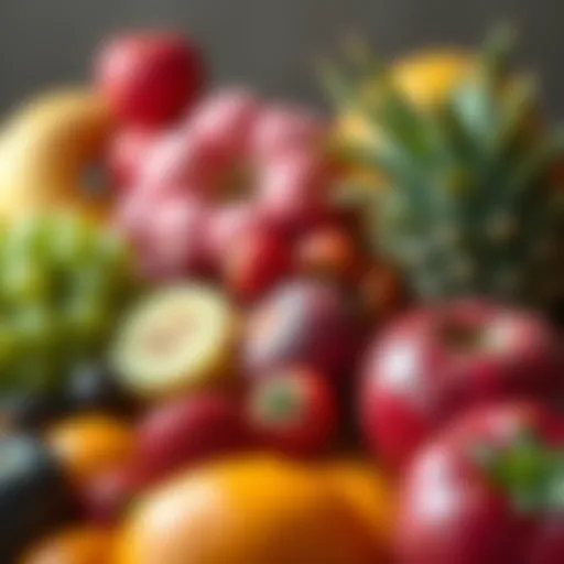Vibrant selection of seasonal fruits