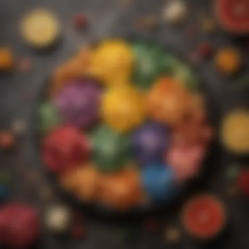 An assortment of pinwheels showcasing colorful ingredients