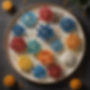 Artful Pinwheel Display Elegant presentation of pinwheels on a platter