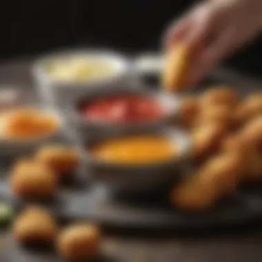 Various dipping sauces for chicken nuggets