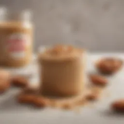 Nutritious spread made from almonds showcasing its creamy texture