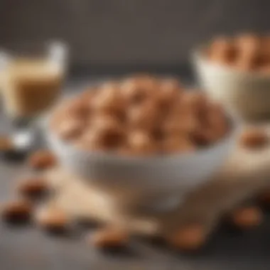 Bowl of Almonds for Health Benefits A bowl of almonds highlighting their natural health benefits
