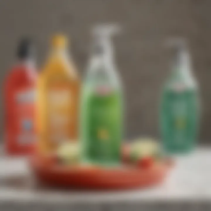 Alternative cleaning products displayed