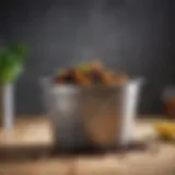A sleek compost bucket showcasing modern design