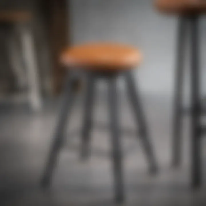 Industrial-style stool combining functionality and aesthetic appeal