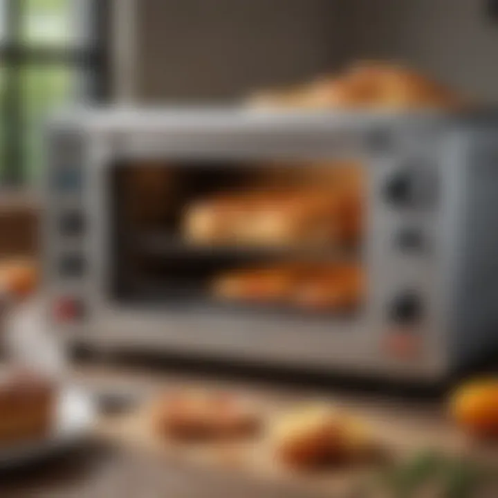 A user-friendly toaster oven showcasing various cooking functions