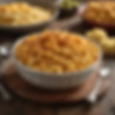 An inviting bowl of baked mac and cheese ready to be enjoyed