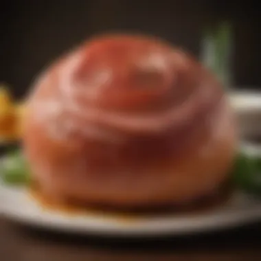 Glazed Smithfield Spiral Ham A beautifully glazed Smithfield spiral ham ready for the oven