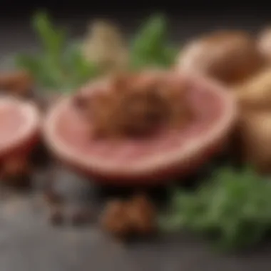Herbs and Spices for Seasoning A close-up of aromatic herbs and spices for ham seasoning