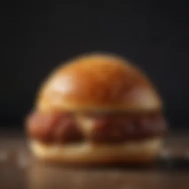 Close-up of the keto bun showcasing its unique texture.