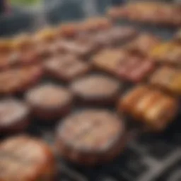 A vibrant BBQ festival in Chicago showcasing various grilling techniques and specialties