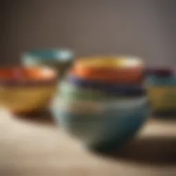 Elegant assortment of handcrafted ceramic bowls showcasing unique designs
