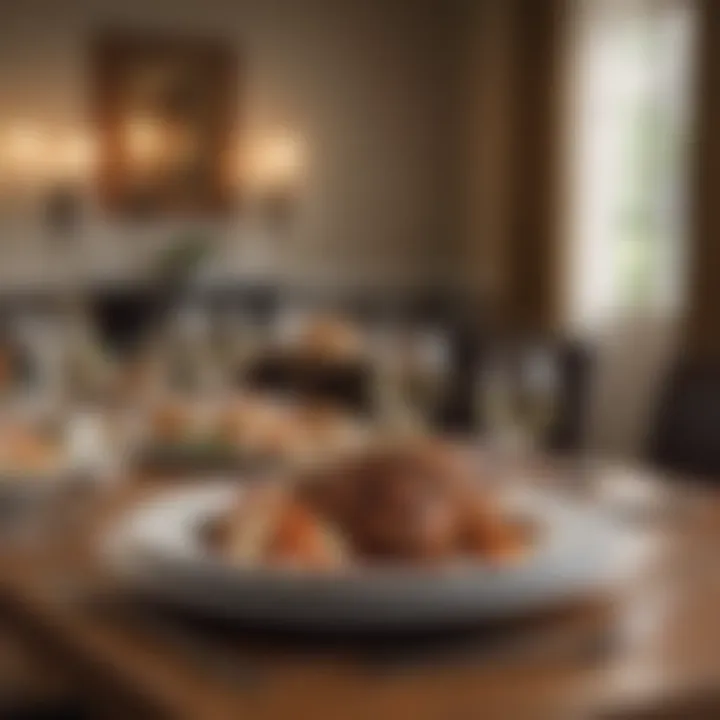 An elegant dining setting prepared for a kosher meal.