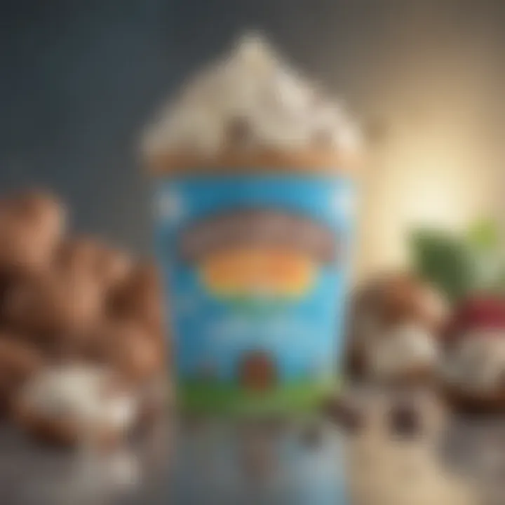 An artistic representation of Ben & Jerry's brand identity through product packaging