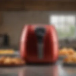 A sleek and modern air fryer showcasing its innovative design