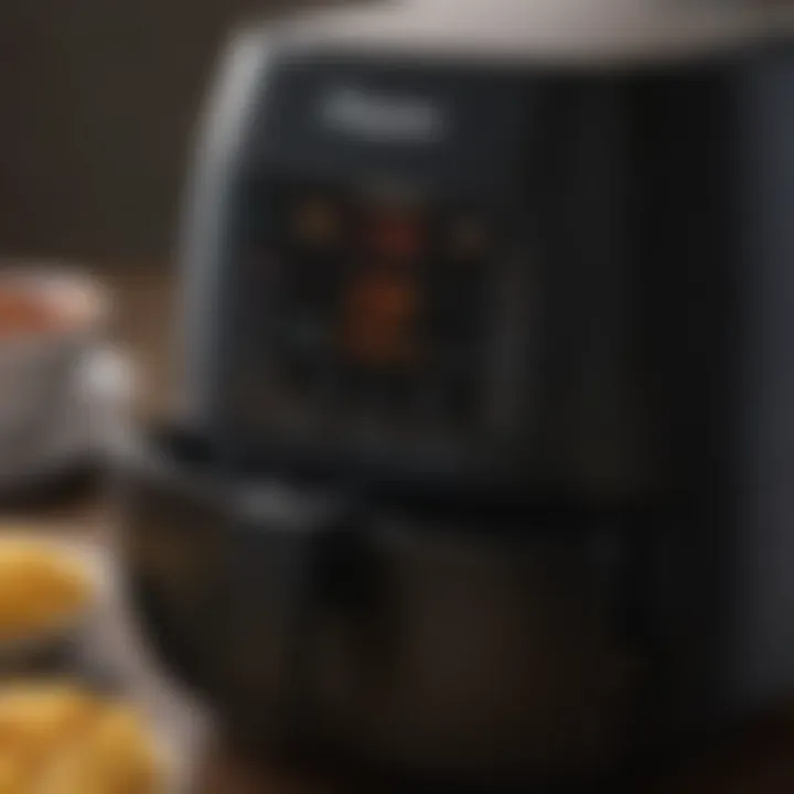 A close-up of air fryer controls demonstrating user-friendly interface