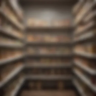 Smart Ingredient Organization An organized pantry filled with affordable and healthy ingredients