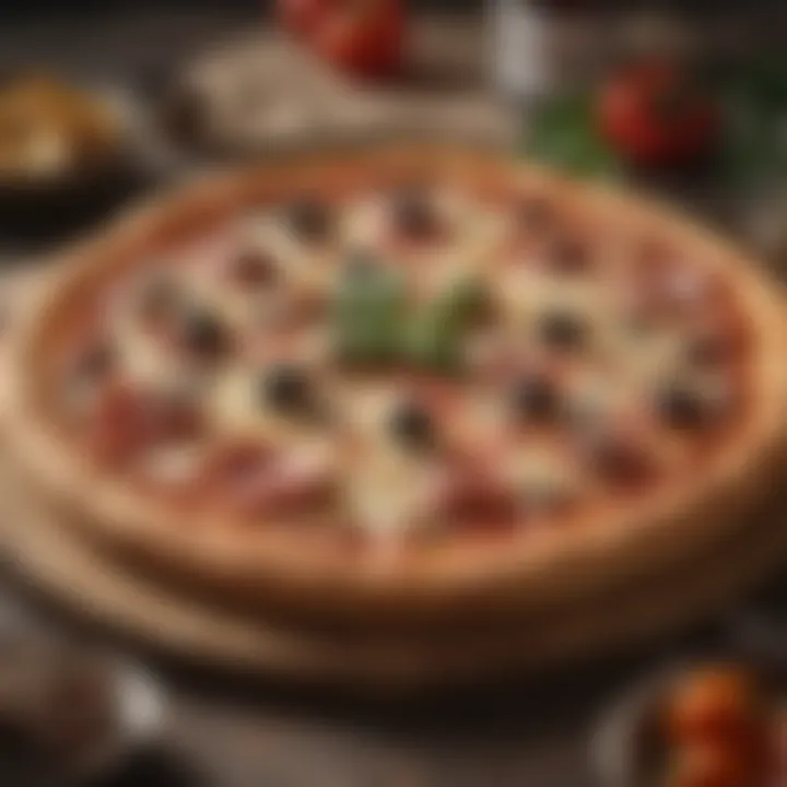 Elegant presentation of Neapolitan pizza with fresh toppings