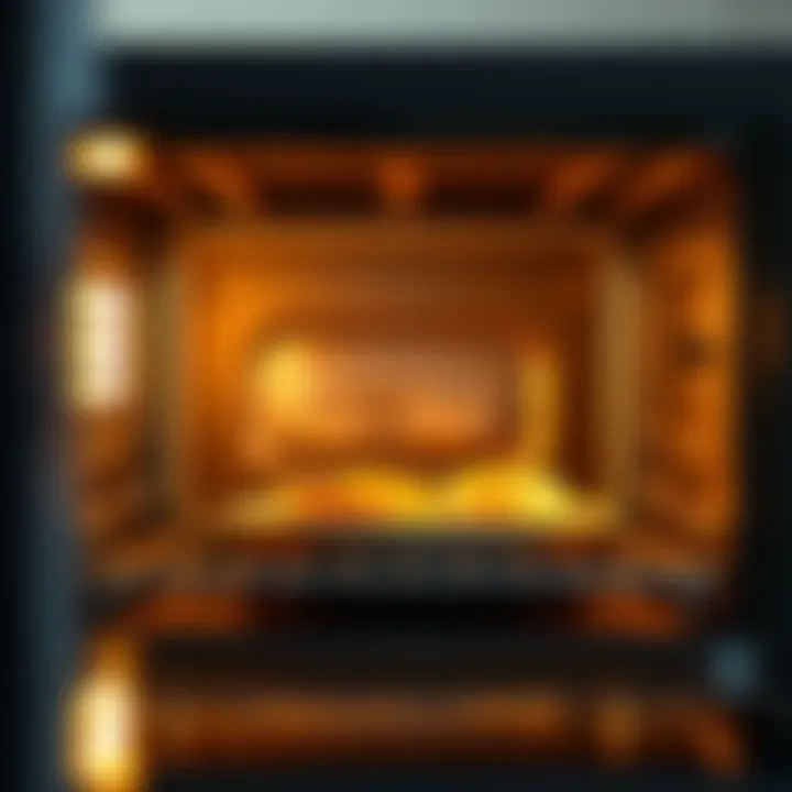 Interior Capacity of a Toaster Oven Side view of toaster oven with food interior