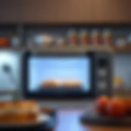 Sleek design of a modern toaster oven