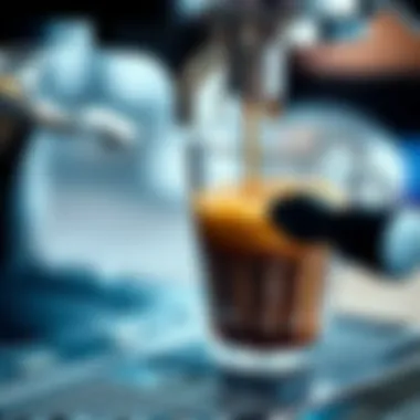 Essence of Espresso Extraction with Breville Mini Close-up of espresso extraction process