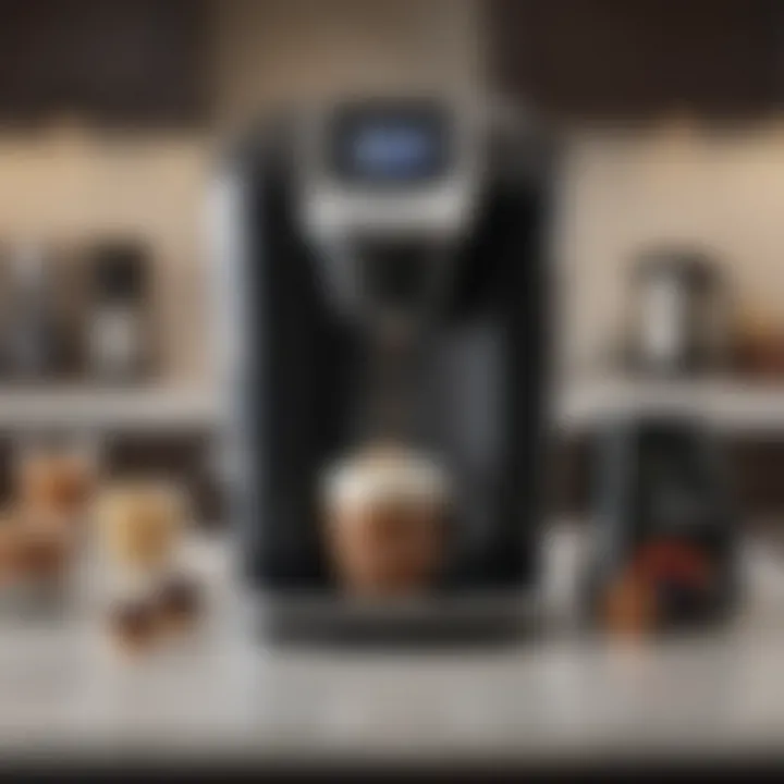 User selecting options on a Keurig interface