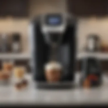 Interactive Interface of a Keurig Coffee Maker User selecting options on a Keurig interface