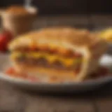 A delicious slice of cheeseburger pie showcasing layers of flavor.