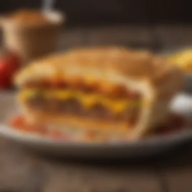 A delicious slice of cheeseburger pie showcasing layers of flavor.