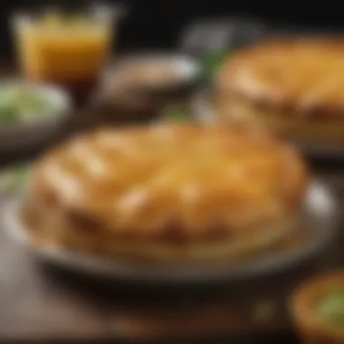 Golden-brown cheeseburger pie fresh out of the oven.