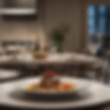 Sophisticated Dining Experience An elegant dining setup exuding sophistication and flavor