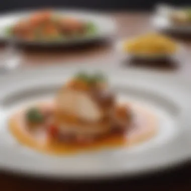 Gourmet Culinary Artistry A beautifully plated gourmet dish showcasing culinary artistry