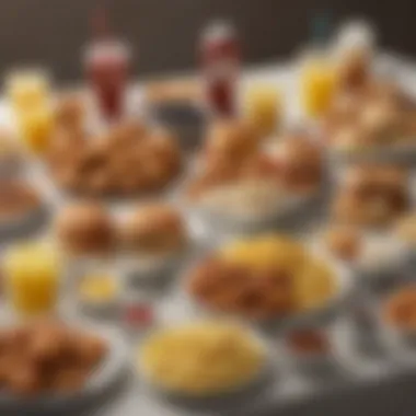 A delicious spread of Chick-fil-A breakfast menu items arranged on a table.