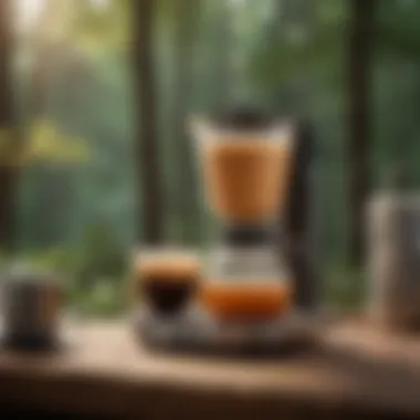 Compact design ideal for outdoor excursions Compact coffee brewer for outdoor adventures