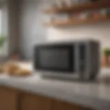 A sleek countertop microwave showcasing modern design.