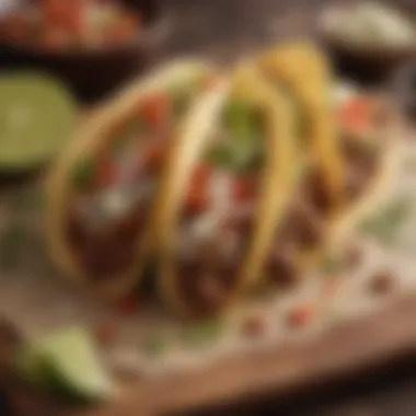 A close-up of traditional taco fillings highlighting freshness