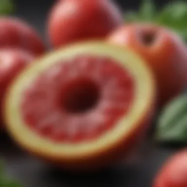 The Unique Texture of Non-Sugary Fruits Close-up of a single non-sugary fruit revealing its unique texture and natural beauty.