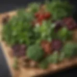 A vibrant assortment of fresh culinary herbs on a wooden cutting board