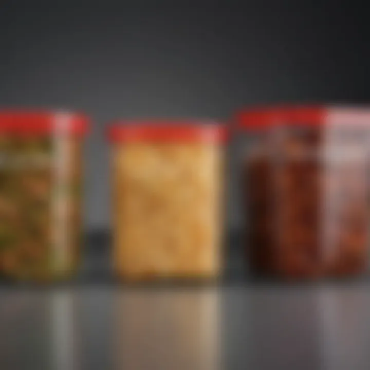 A comparison of airtight versus non-airtight containers highlighting freshness