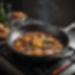 Anolon skillet showcasing premium materials