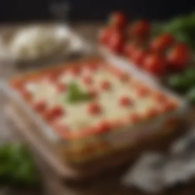 Fresh Ingredients for a Savory Lasagna Fresh ingredients arranged for making ricotta lasagna, including tomatoes and basil