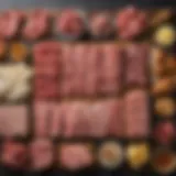 A delectable spread of various low carb meats