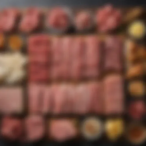 A delectable spread of various low carb meats