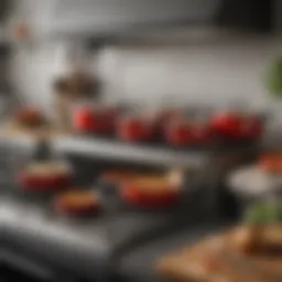 A collection of various oven safe cookware sets arranged aesthetically