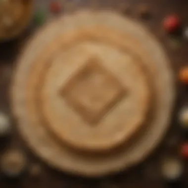 Traditional matzah displayed with a festive setting