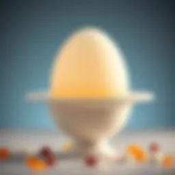 Elegant white egg separator showcasing its design