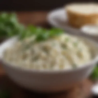 Cottage Cheese with Fresh Herbs Cottage cheese in a bowl with fresh herbs