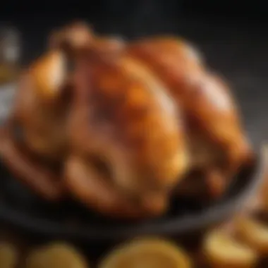 Marinated chicken in a bowl before air frying