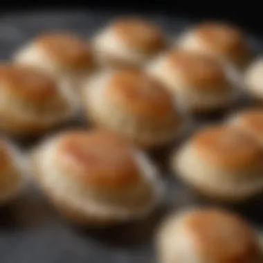 A close-up of the delicate scallops showcasing their texture