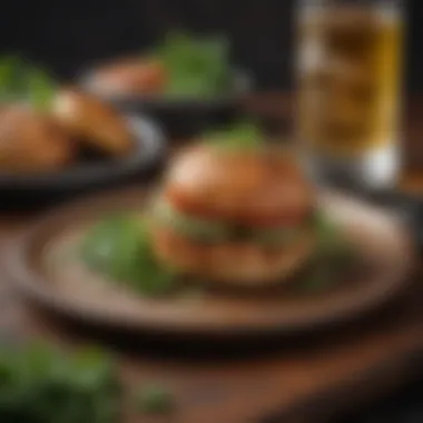 A beautifully plated Crabbie Patty garnished with fresh herbs